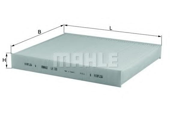 Filtru, aer habitaclu MERCEDES-BENZ G-CLASS (W463), MERCEDES-BENZ G-CLASS Cabrio (W463), MERCEDES-BENZ G-CLASS (W461) - KNECHT LA 120