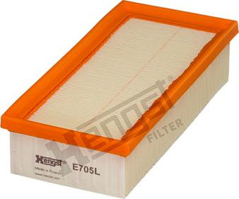 Filtru aer MITSUBISHI COLT CZC VI COLT VI SMART FORFOUR 1.1-1.5 01.04-06.12 MITSUBISHI COLT (Z3_V), Hatchback Van, 08.2004 - 06.2012 Hengst Filter E705L