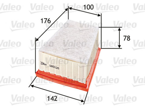 Filtru aer RENAULT ESPACE III JE0 VALEO 585026 PieseDeTop