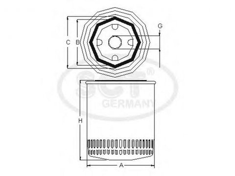 Filtru agent frigorific ASTRA HD 7 SCT GERMANY SV7502