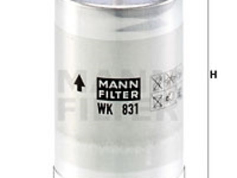 Filtru benzina MERCEDES 124 T-MODEL (S124), 124 (W124), A (W169), B SPORTS TOURER (W245), C T-MODEL (S202), C (W202), CLK (A208), CLK (C208), E (A124), E (C124) 1.5-7.3 05.89- MANN WK831