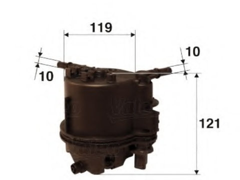 Filtru combustibil 587501 VALEO pentru CitroEn Berlingo CitroEn C3 Ford Focus CitroEn Xsara Mazda 3 Mazda Axela Peugeot 407 Peugeot 307 Peugeot 206 Ford Fiesta Ford Ikon Ford Fusion CitroEn C4 CitroEn C5 Volvo S40 Volvo V50 Peugeot 207 Peugeot Grand 