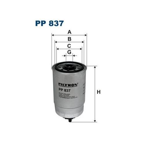 Filtru combustibil Alfa Romeo 146, 145, Seat Ibiza, Vw Passat, Golf, Caddy, Volvo 960, 760, Rover 800, Renault 21, 11, Opel Vectra, Corsa, Lancia Delta, Iveco Daily, Ford Fiesta, FILTRON
