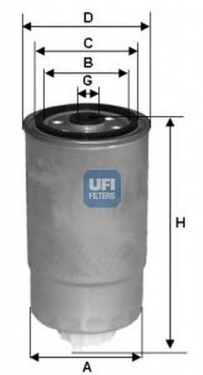 Filtru combustibil ALFA ROMEO 147 937 UFI 24.H2O.00