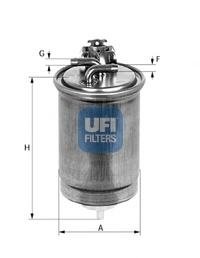 Filtru combustibil AUDI A2 (8Z0) - UFI 24.425.00