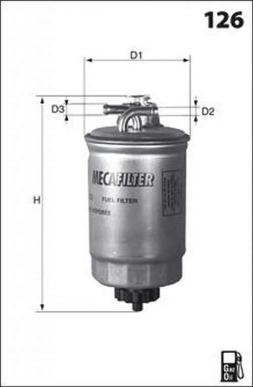Filtru combustibil AUDI A4 Cabriolet 8H7 B6 8HE B7 LUCAS FILTERS LFDF119