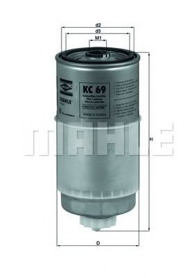 Filtru combustibil AUDI A6 (4A, C4) (1994 - 1997) MAHLE ORIGINAL KC 69 piesa NOUA