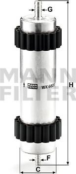 Filtru combustibil AUDI A6 4G2 C7 4GC MANN-FILTER 