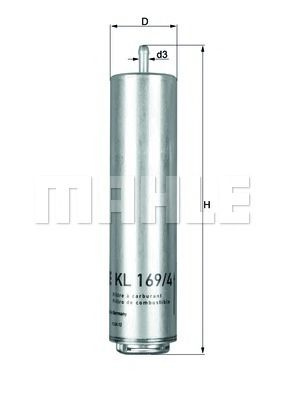 Filtru combustibil BMW Seria 6 Gran Coupe (F06) (2011 - 2016) MAHLE ORIGINAL KL 169/4D