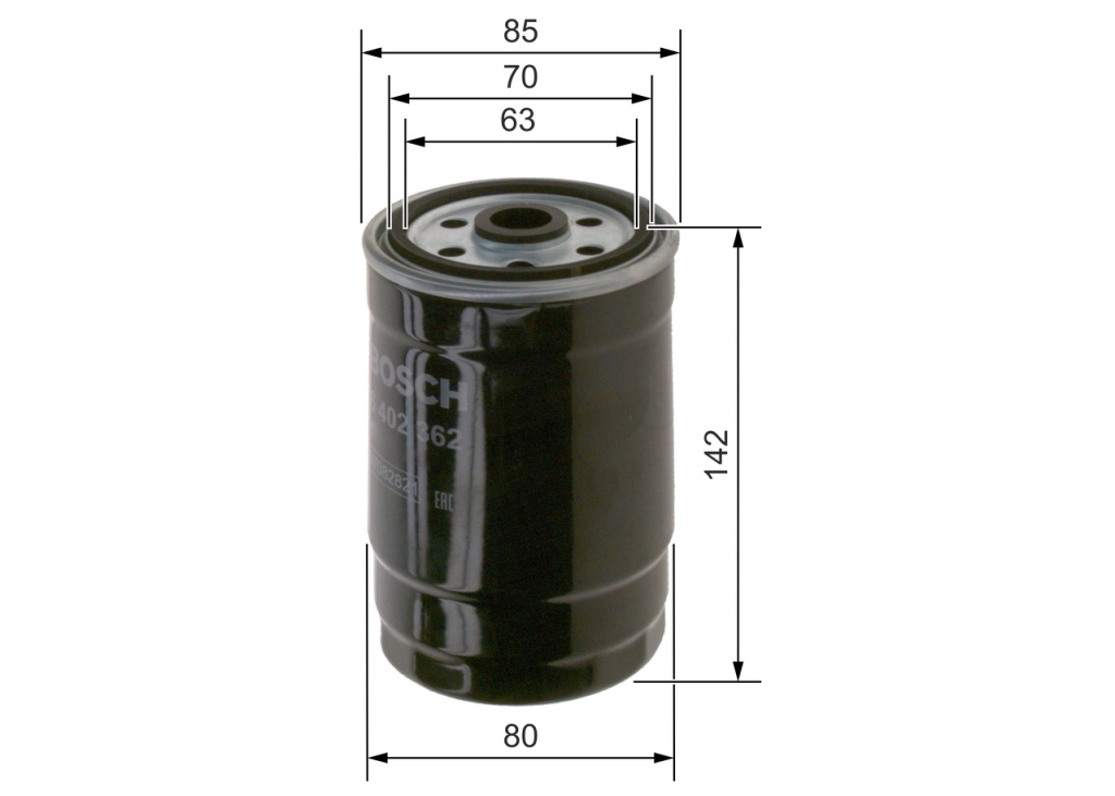 Filtru combustibil BOSCH F026402362 model KIA SORENTO III (UM) 2015 2016 2017 2018 2019 2020