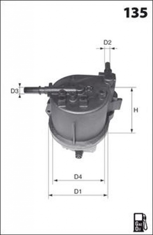 Filtru combustibil CITROEN C3 II LUCAS FILTERS LFD