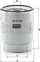 Filtru combustibil cu garnitura RVI KERAX MAGNUM PREMIUM PREMIUM 2 VOLVO B13 FH FH II FM FMX FMX II D11A-370-DXi1 VOLVO FMX II, 04.2012 - Mann-Filter WK 10 006 z