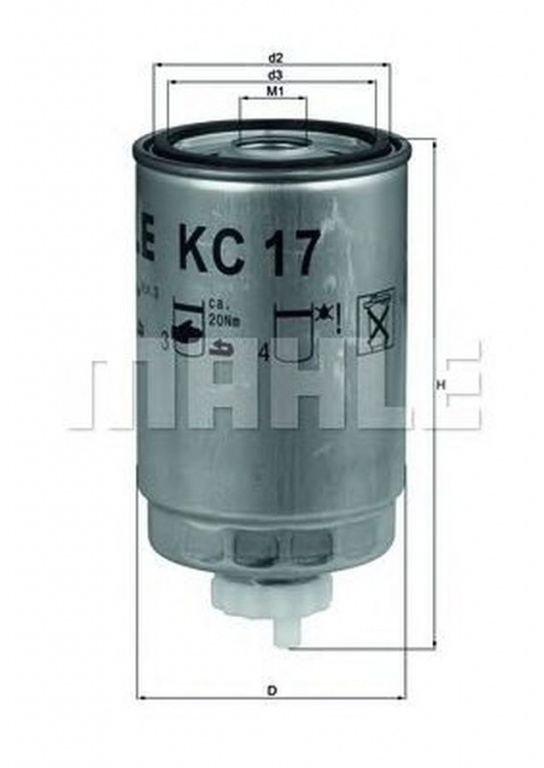 Filtru combustibil FIAT DUCATO caroserie 230L MAHLE ORIGINAL KC17D