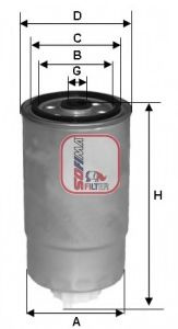 Filtru combustibil FIAT FREEMONT (JC_, JF_) (2011 - 2016) SOFIMA S 4529 NR