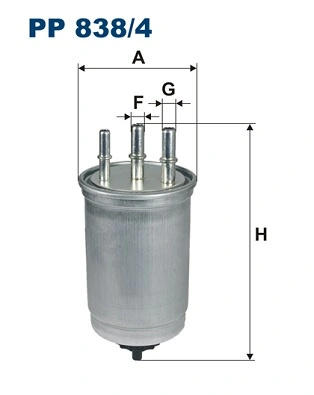 Filtru combustibil Filtron FORD TRANSIT CONNECT (P65_, P70_, P80_) 2002-2013 - PP 838/4