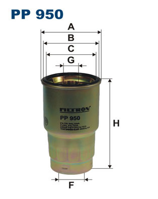 Filtru combustibil FILTRON PP950 compatibil cu TOY