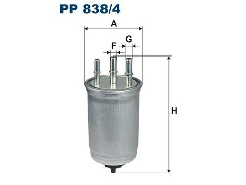 Filtru combustibil Ford Focus, 1998-2007, Mondeo, Transit, 2002-, Jaguar X-Type, 2001-2009, Ssangyong Actyon 1, 2005-, Kyron, 2005-, Rexton, 2002-, Rodius, 2005-, FILTRON