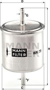 Filtru combustibil FORD MONDEO I GBP MANN-FILTER W