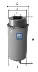 Filtru combustibil # Ford Transit 2006 2007 2008 2009 2010 2011 2012 2013 2014 # 24 455 00 # UFI