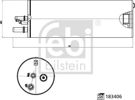 Filtru combustibil Fuel filter with a sealing ring fits. VW MULTIVAN T6 TRANSPORTER T6 TRANSPORTER T6 - CARAVELLE T6 2.0 d 04.15- Febi Bilstein 183406