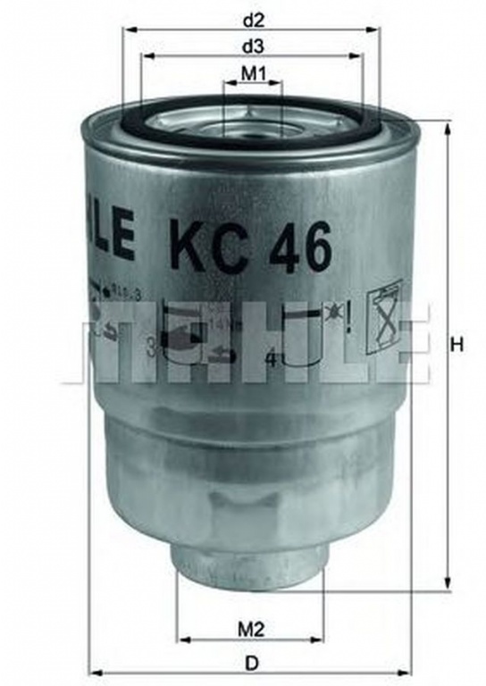 Filtru combustibil HYUNDAI GALLOPER II JK-01 MAHLE ORIGINAL KC46