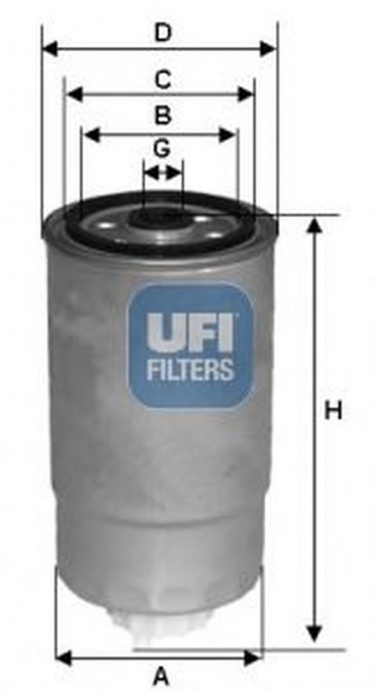 Filtru combustibil JEEP WRANGLER III JK UFI 24.528.01