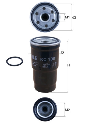Filtru combustibil KNECHT KC100D pentru masina TOYOTA COROLLA caroserie inchisa/combi (_E11_) 2000 2001
