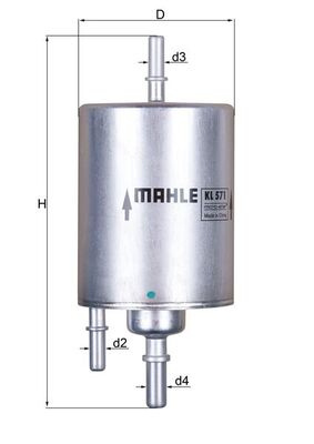 Filtru combustibil KNECHT KL571 pentru AUDI A8 D3 (4E2, 4E8) 2005 2006 2007 2008 2009 2010