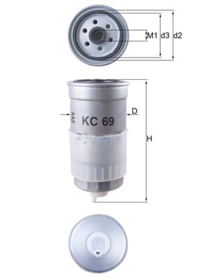 Filtru combustibil MAHLE KC 69