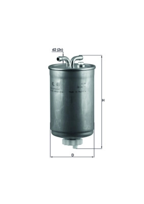 Filtru combustibil MAHLE KL41 se potriveste la VW JETTA II (19E, 1G2, 165) 1984 1985 1986 1987 1988 1989 1990 1991