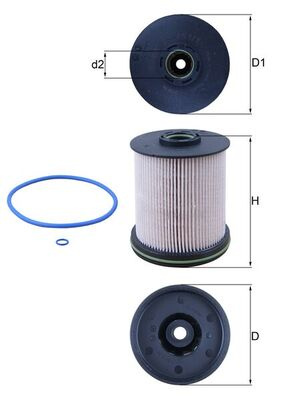 Filtru combustibil MAHLE KX491/1D pentru masina VAUXHALL ASTRA Mk VII (K) (B16) 2015 2016 2017 2018 2019 2020 2021 2022 2023 2024