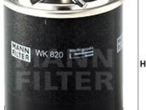 Filtru combustibil MERCEDES-BENZ A-CLASS W169 MANN-FILTER WK 820/1