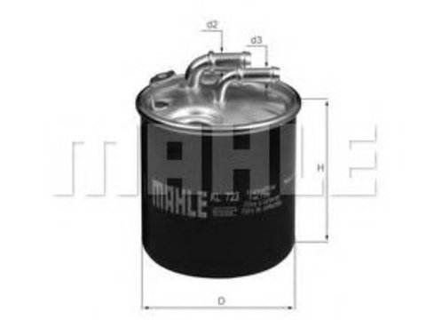Filtru combustibil MERCEDES-BENZ A-CLASS (W169) (2004 - 2012) MAHLE ORIGINAL KL 723D
