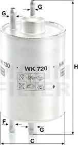 Filtru combustibil MERCEDES-BENZ CLK C208 MANN-FILTER WK 720