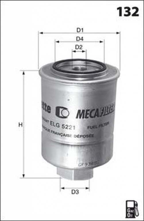 Filtru combustibil MITSUBISHI L 200 K7 T K6 T LUCAS FILTERS LFDS194