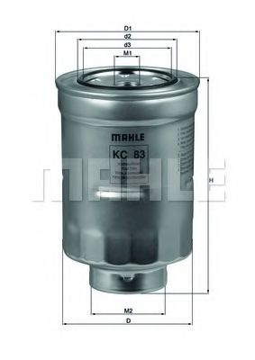 Filtru combustibil MITSUBISHI L 200 (KB, KA) (2004 - 2016) MAHLE ORIGINAL KC 83D piesa NOUA