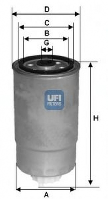 Filtru combustibil OPEL OMEGA B 25 26 27 UFI 24.351.01