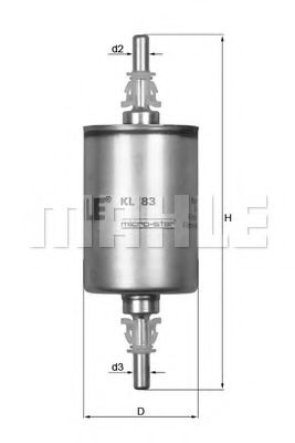 Filtru combustibil OPEL VECTRA C (2002 - 2016) MAHLE ORIGINAL KL 83
