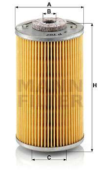 Filtru combustibil (P707 MANN-FILTER) BAUTZ,FENDT,FORD,Imbus,INTERNATIONAL HARV.,MAGIRUS-DEUTZ,MERCEDES-BENZ,PEUGEOT,PUMA,SETRA,STEYR,TATA,VW,ZETOR