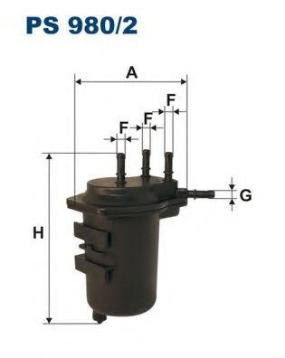 Filtru combustibil PS980 2 FILTRON pentru Renault Kangoo Nissan Kubistar Nissan Cube Renault Symbol Renault Thalia Nissan Nv200 Nissan Note Renault Clio Nissan March Nissan Micra Nissan Almera Nissan Pulsar Nissan Tiida Nissan Juke