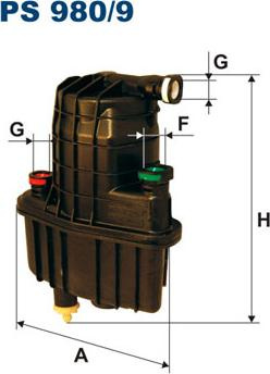 Filtru combustibil RENAULT CLIO II CLIO III MODUS 1.5D 09.04- RENAULT CLIO III (BR0/1, CR0/1), Hatchback, 01.2005 - Filtron PS980/9