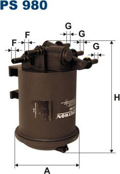 Filtru combustibil RENAULT ESPACE III KANGOO KANGOO EXPRESS LAGUNA I LAGUNA II MASTER II MEGANE I MEGANE I CLASSI RENAULT SCENIC I (JA0/1_, FA0_), Dubita, 08.1999 - 07.2010 Filtron PS980