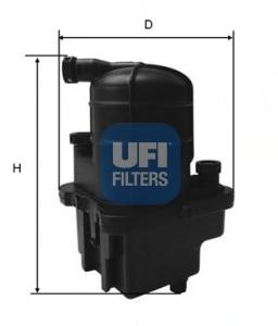 Filtru combustibil RENAULT MODUS / GRAND MODUS (F/JP0_), RENAULT EURO CLIO III (BR0/1, CR0/1), RENAULT CLIO Grandtour (KR0/1_) - UFI 24.087.00
