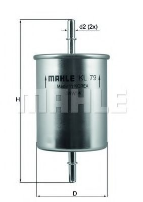 Filtru combustibil SKODA OCTAVIA 1 Combi (1U5) (1998 - 2010) MAHLE ORIGINAL KL 79