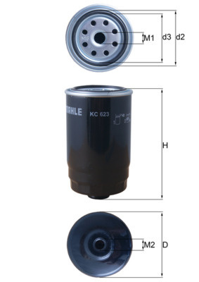 Filtru combustibil ~ TIVOLI 1.6 XDi 160 tractiune integrala SUV 1,597 115 diesel ~ KC 623 ~ KNECHT