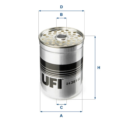 Filtru combustibil UFI 24.361.00 la LADA NIVA autoturism de teren, inchis (2121, 2131) 1993 1994 1995 1996 1997 1998 1999
