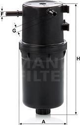 Filtru combustibil VW AMAROK 2.0 d 09.10- VW AMAROK (2HA, 2HB, S1B, S6B, S7A, S7B), Ridica, 09.2010 - Mann-Filter WK 9016