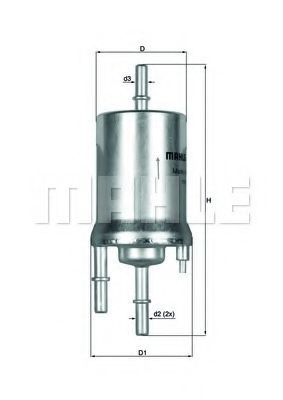 Filtru combustibil VW POLO (9N) (2001 - 2012) MAHLE ORIGINAL KL 156/1 piesa NOUA