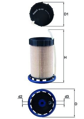 Filtru combustibil ~ Vw T-cross 2018 2019 2020 2021 2022 2023 2024 ~ KX 492 ~ KNECHT