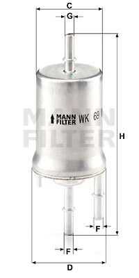 Filtru combustibil # Vw Touran 2010 2011 2012 2013 2014 2015 # WK 69 # MANN FILTER